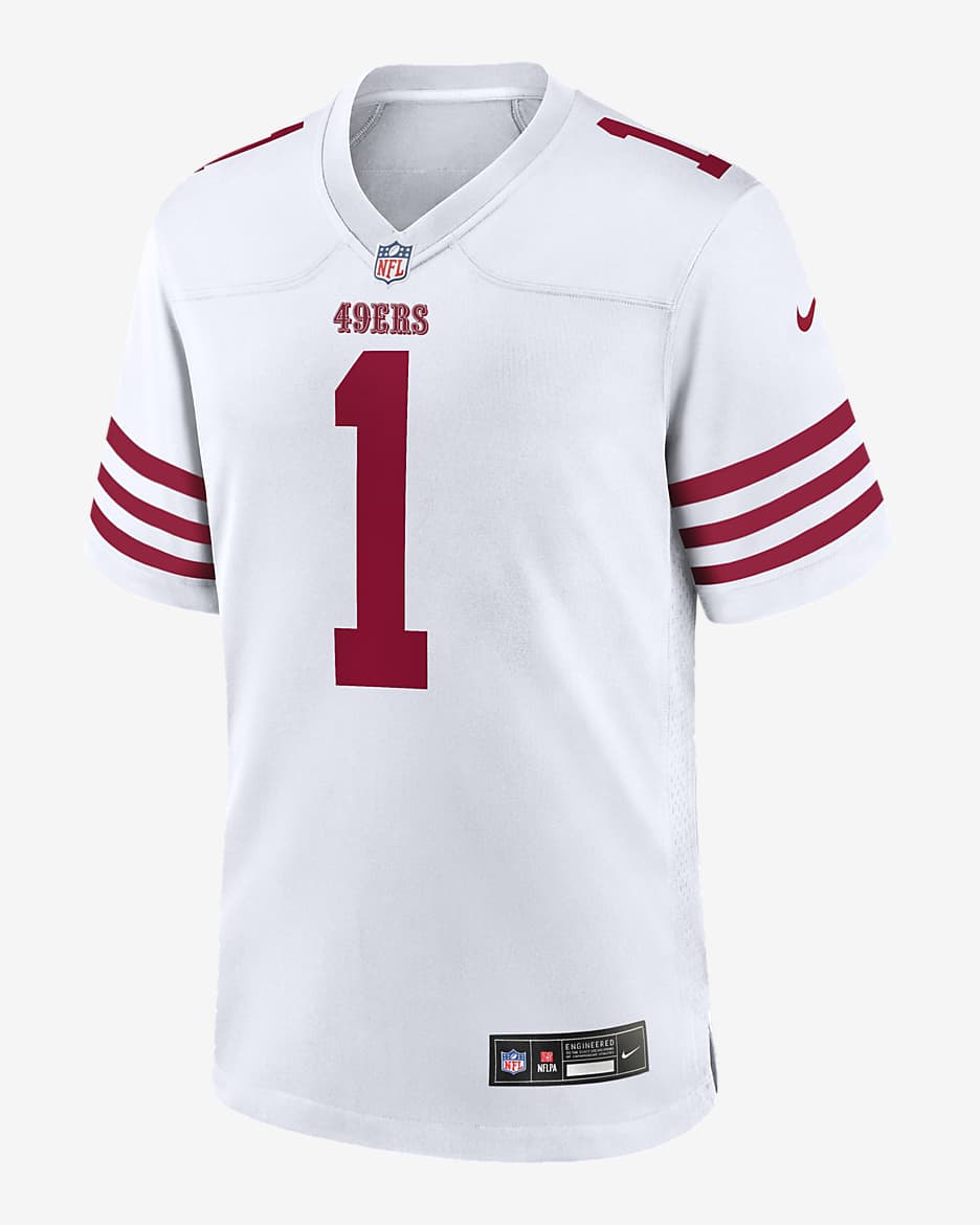 Men s Nike Deebo Samuel SR White San Francisco 49ers Game Player Jersey Size Large